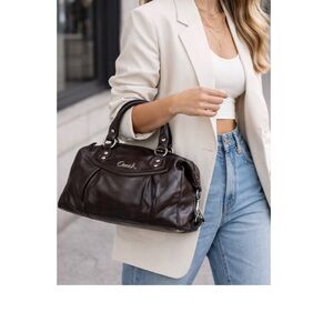 Coach Ashley Satchel Dark Brown Bag